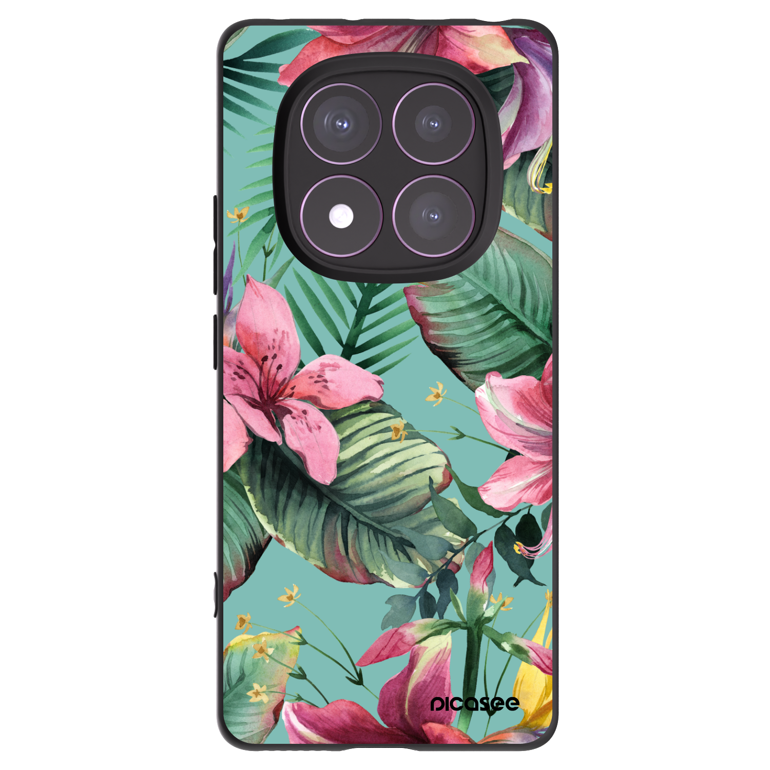 Picasee Μαύρη θήκη σιλικόνης για Xiaomi Redmi Note 14 Pro 4G - Hawaii