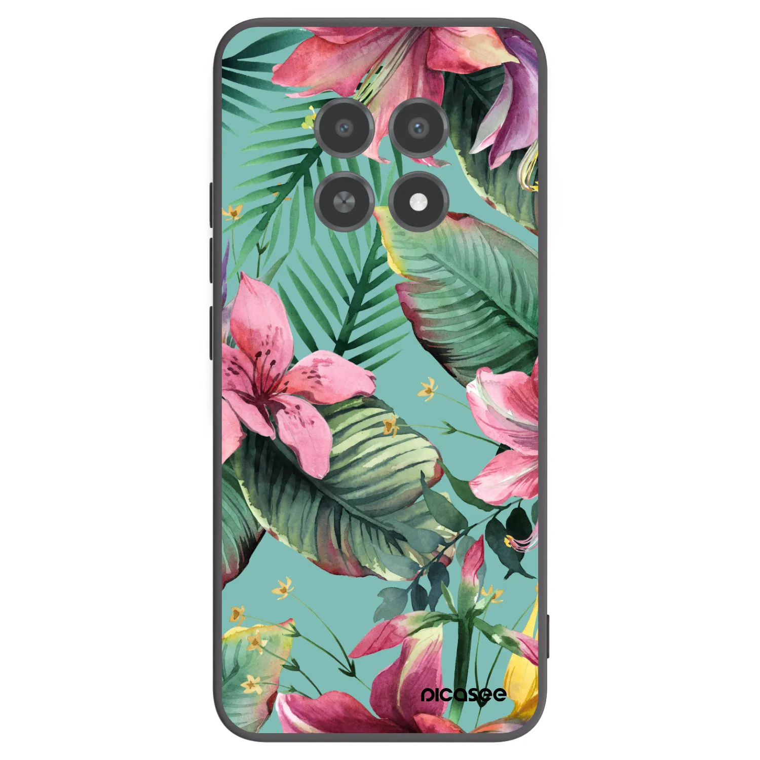 Picasee Μαύρη θήκη σιλικόνης για Realme 12X - Hawaii