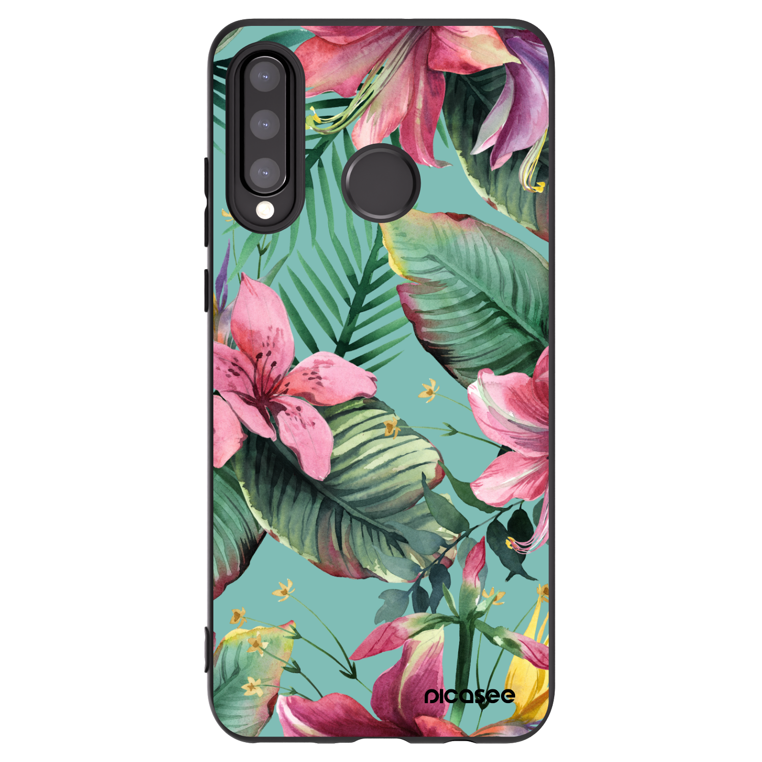 Picasee Μαύρη θήκη σιλικόνης για Huawei P30 Lite - Hawaii