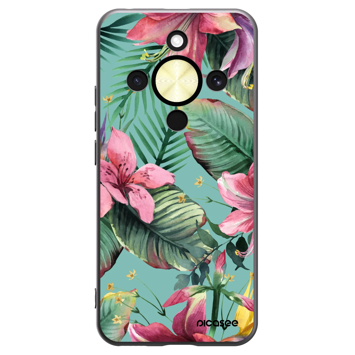 Picasee Μαύρη θήκη σιλικόνης για Honor Magic8 Lite 5G - Hawaii