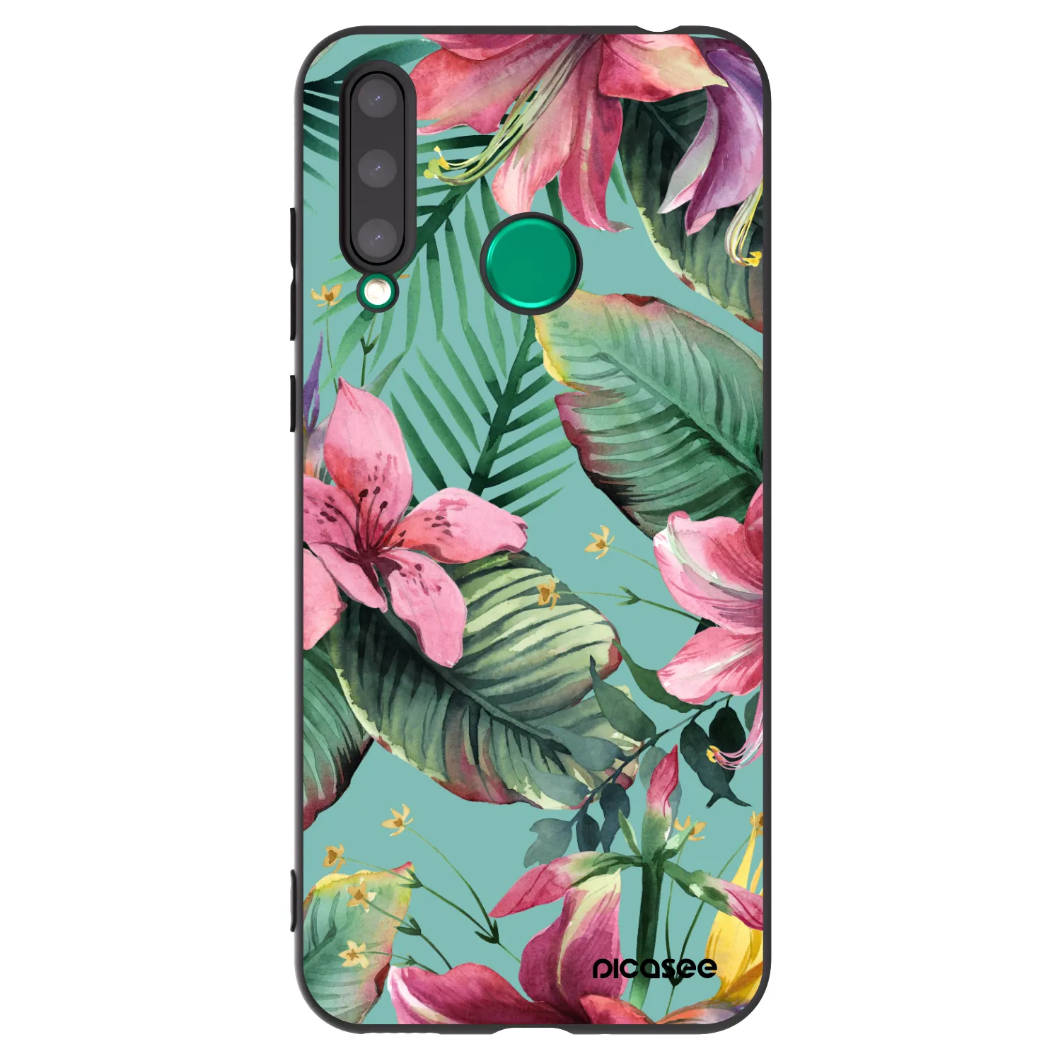 Picasee Μαύρη θήκη σιλικόνης για Honor 20 Lite - Hawaii