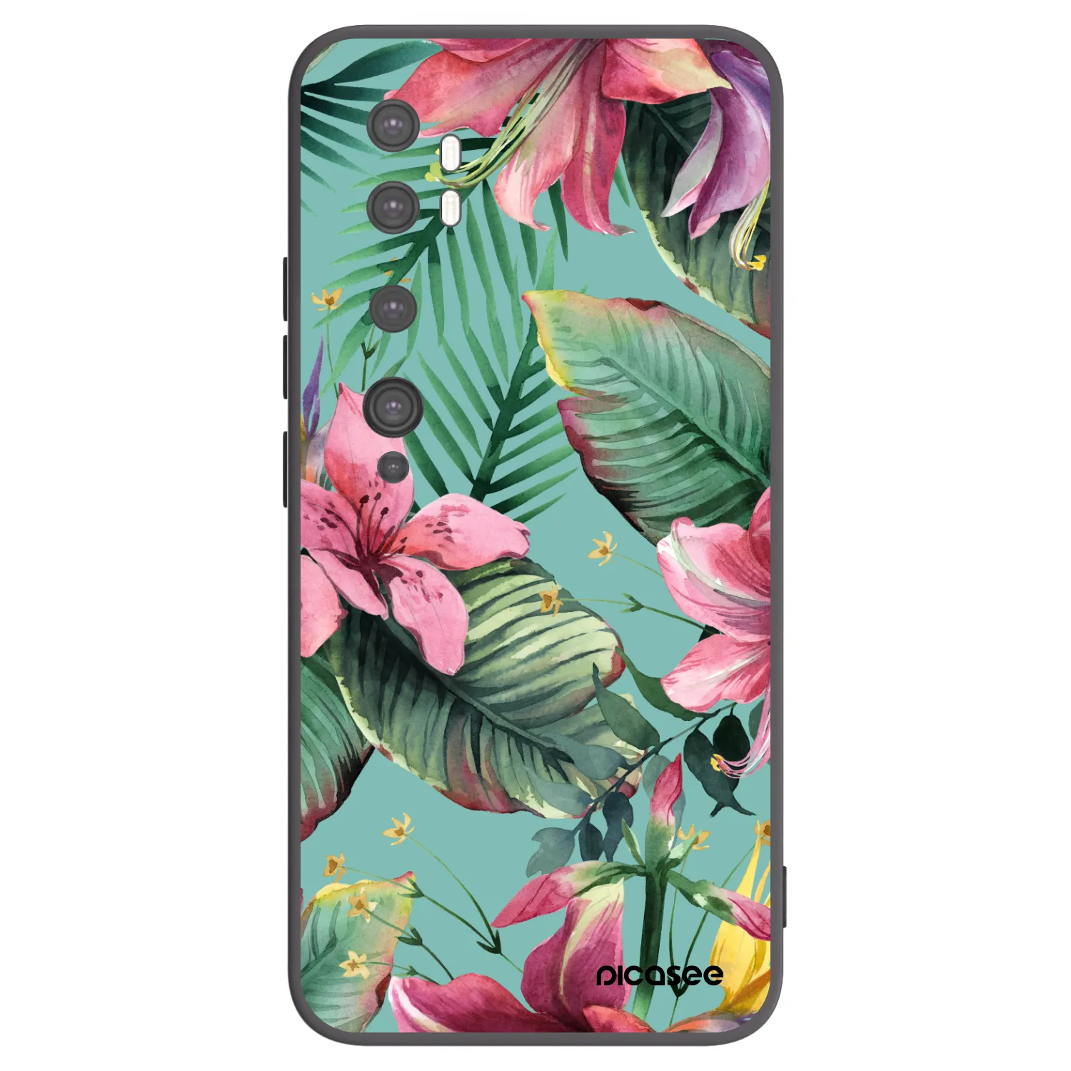 Picasee Μαύρη θήκη σιλικόνης για Xiaomi Mi Note 10 (Pro) - Hawaii