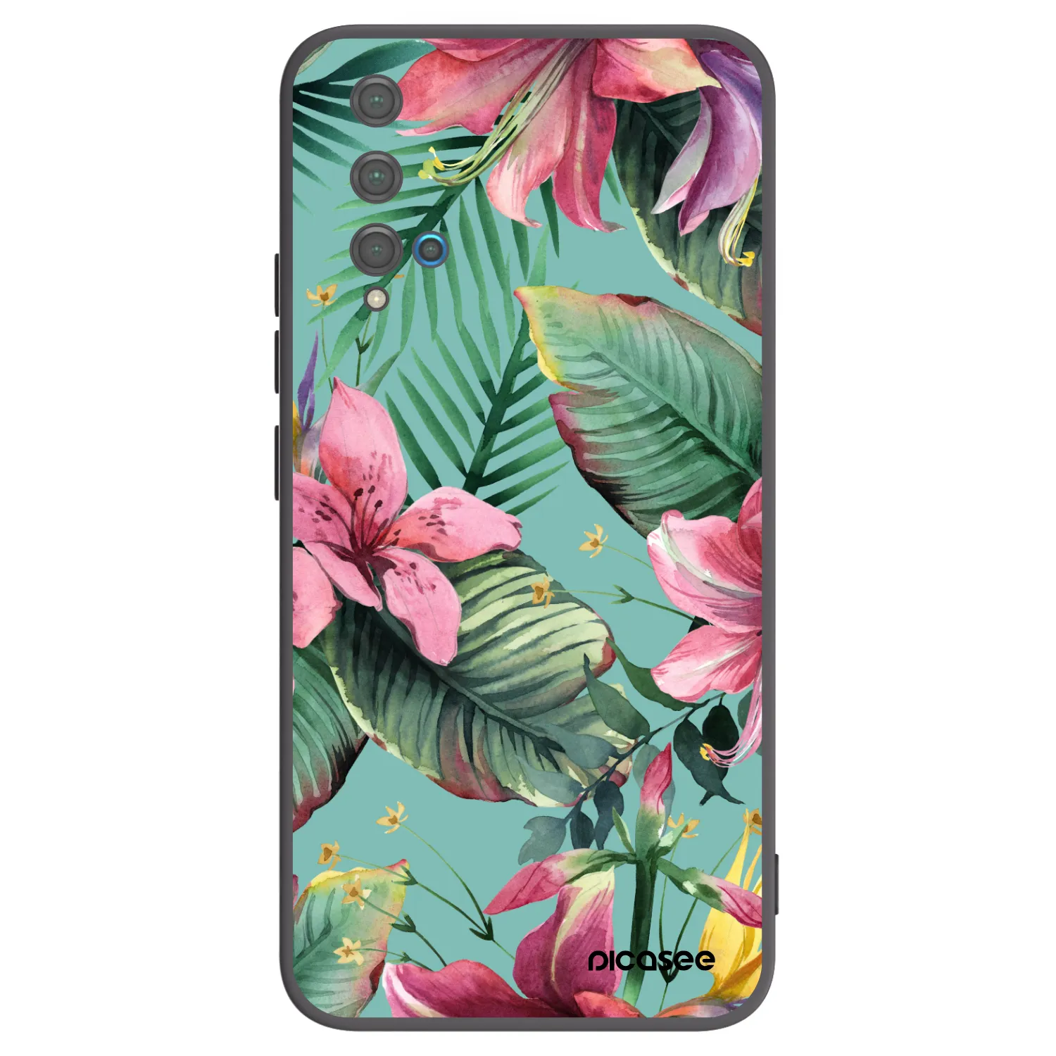 Picasee Μαύρη θήκη σιλικόνης για Huawei Nova 5T - Hawaii