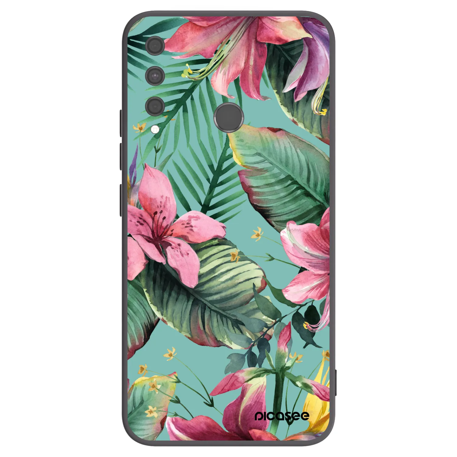 Picasee Μαύρη θήκη σιλικόνης για Huawei P40 Lite E - Hawaii