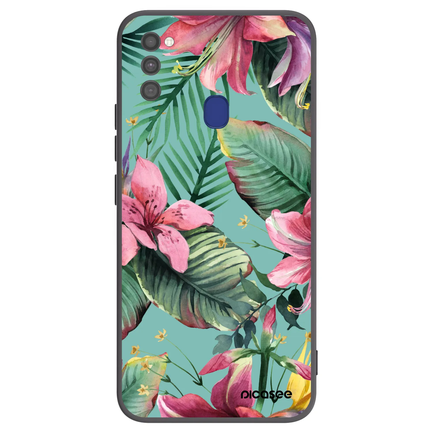 Picasee Μαύρη θήκη σιλικόνης για Samsung Galaxy M21 M215F - Hawaii