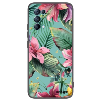Picasee Μαύρη θήκη σιλικόνης για OPPO Reno 5 5G - Hawaii