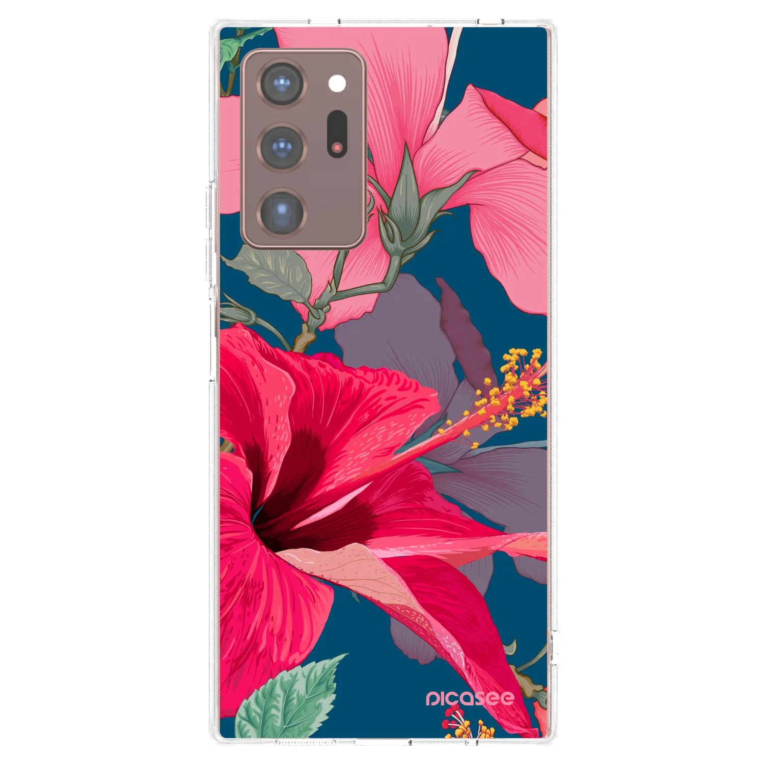 Picasee διαφανής θήκη σιλικόνης Samsung Galaxy Note 20 Ultra - Hibiscus