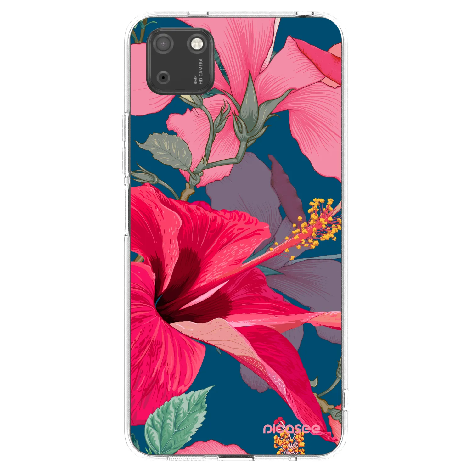 Picasee διαφανής θήκη σιλικόνης Huawei Y5P - Hibiscus