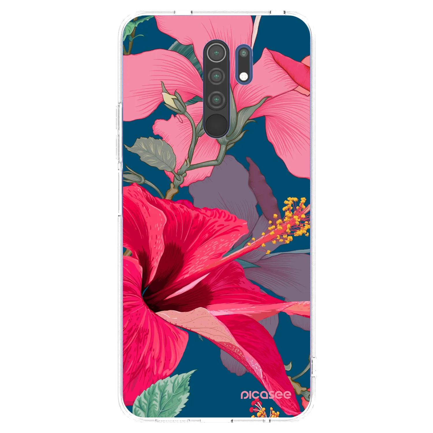 Picasee διαφανής θήκη σιλικόνης Xiaomi Redmi 9 - Hibiscus