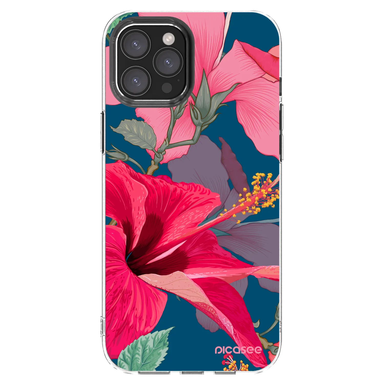 Picasee διαφανής θήκη σιλικόνης Apple iPhone 12 Pro Max - Hibiscus