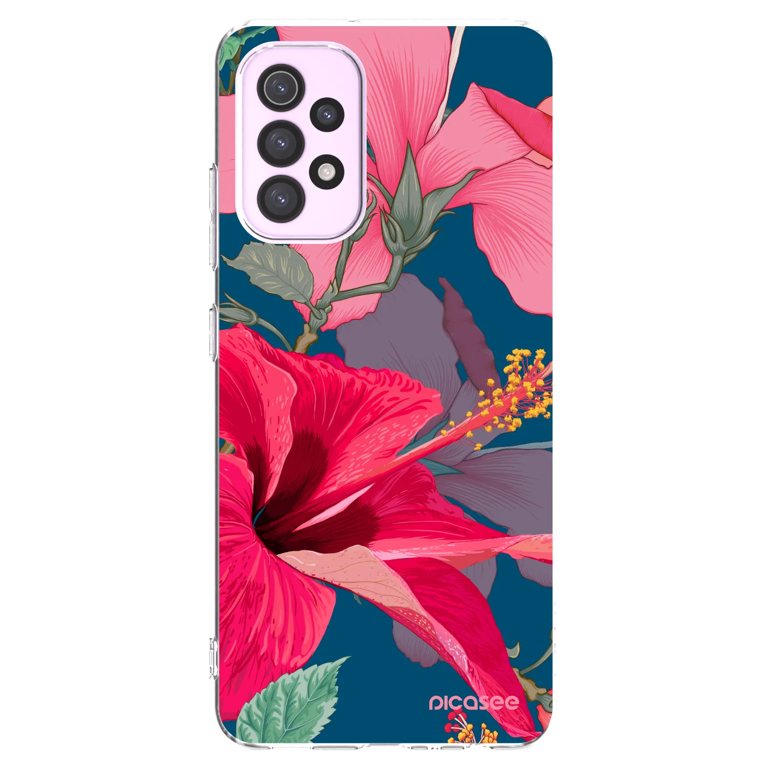 Picasee διαφανής θήκη σιλικόνης Samsung Galaxy A32 5G A326B - Hibiscus