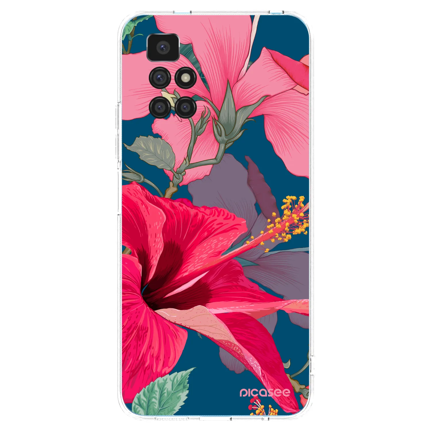 Picasee διαφανής θήκη σιλικόνης Xiaomi Redmi 10 - Hibiscus