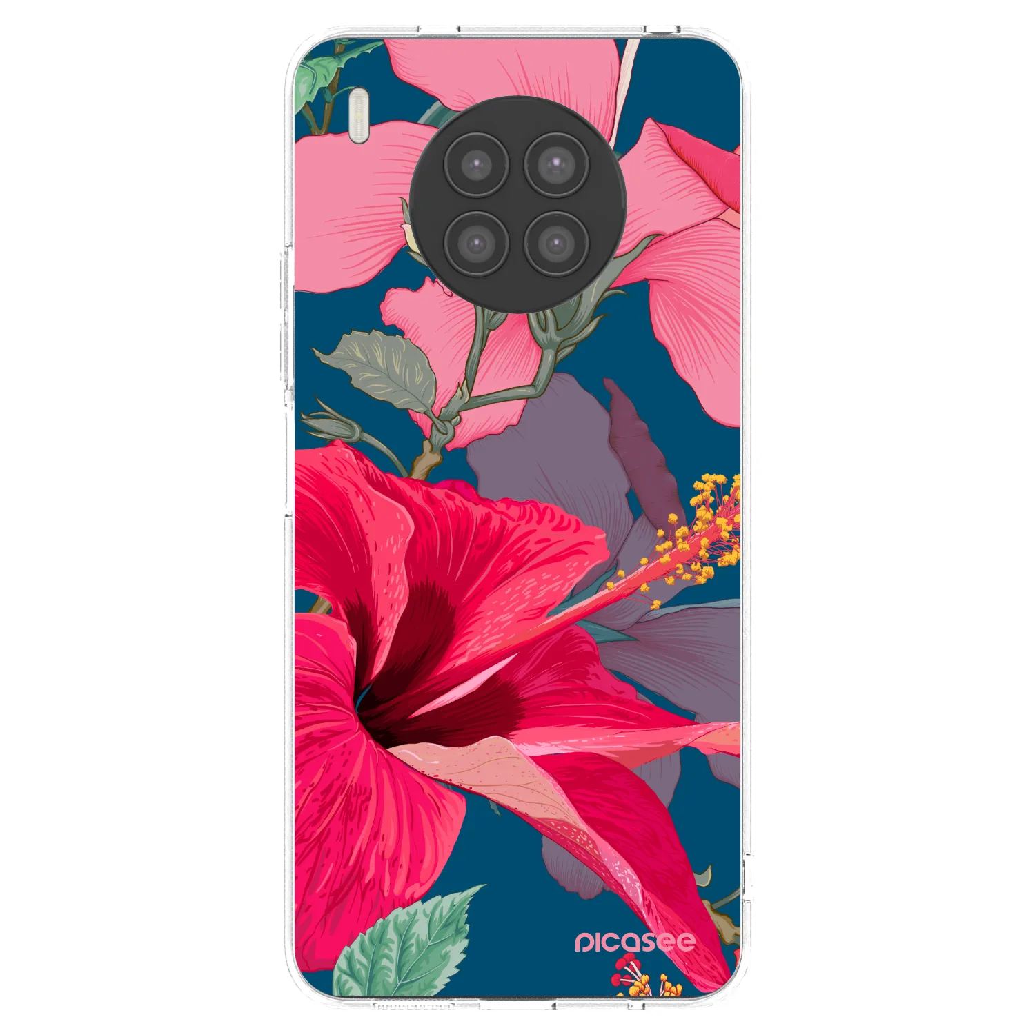 Picasee διαφανής θήκη σιλικόνης Huawei Nova 8i - Hibiscus