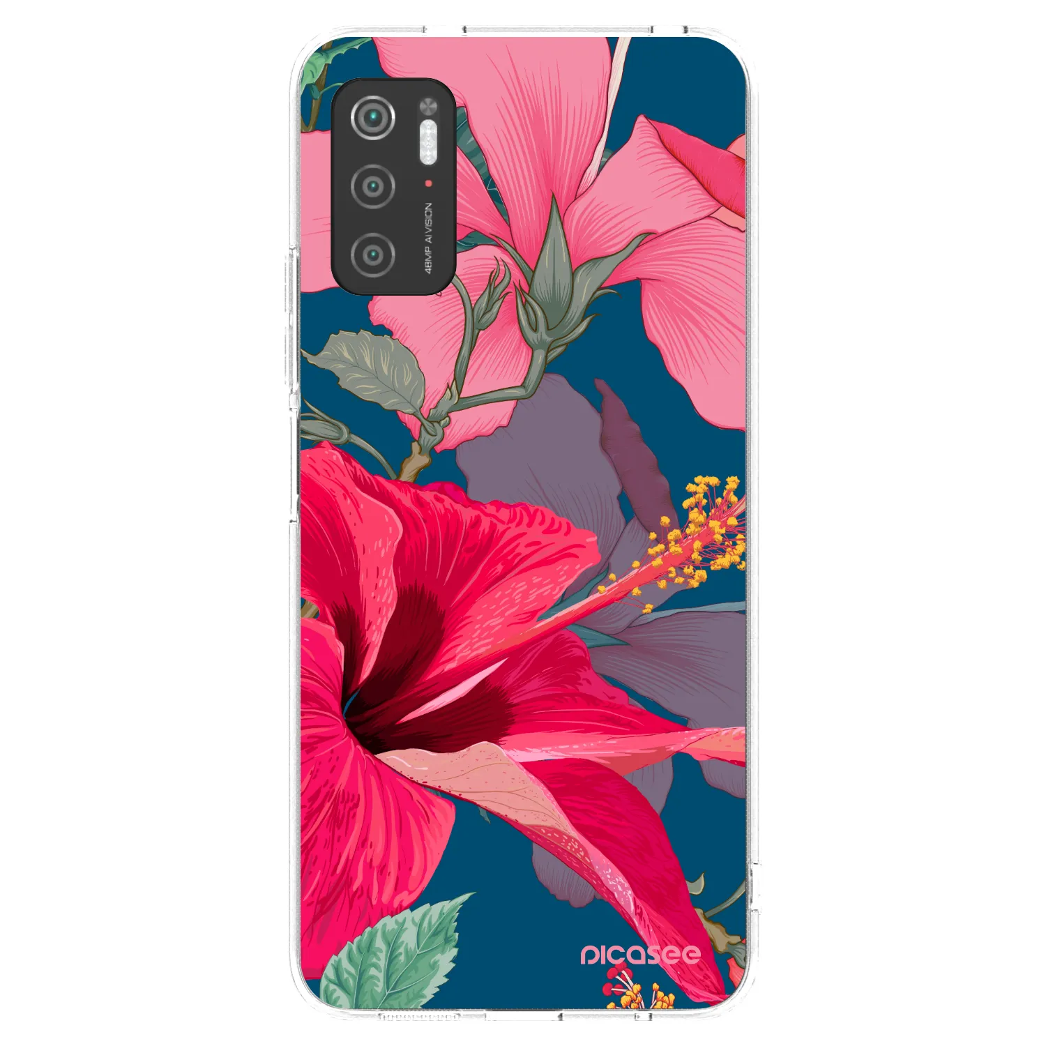 Picasee διαφανής θήκη σιλικόνης Xiaomi Poco M3 Pro 5G - Hibiscus
