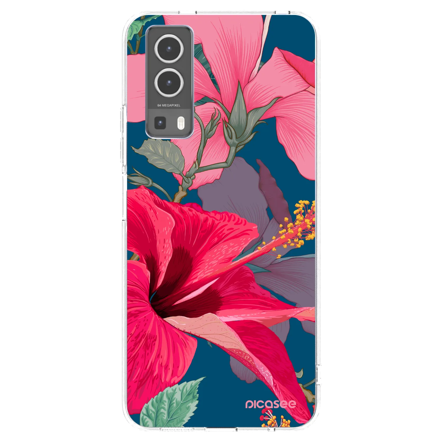 Picasee διαφανής θήκη σιλικόνης Vivo Y72 5G - Hibiscus