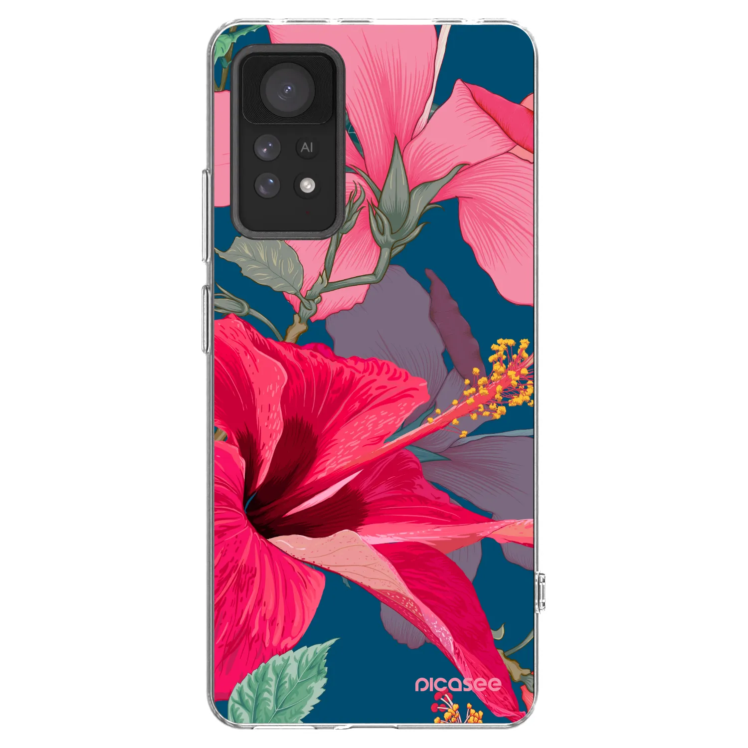 Picasee διαφανής θήκη σιλικόνης Xiaomi Redmi Note 11 Pro - Hibiscus