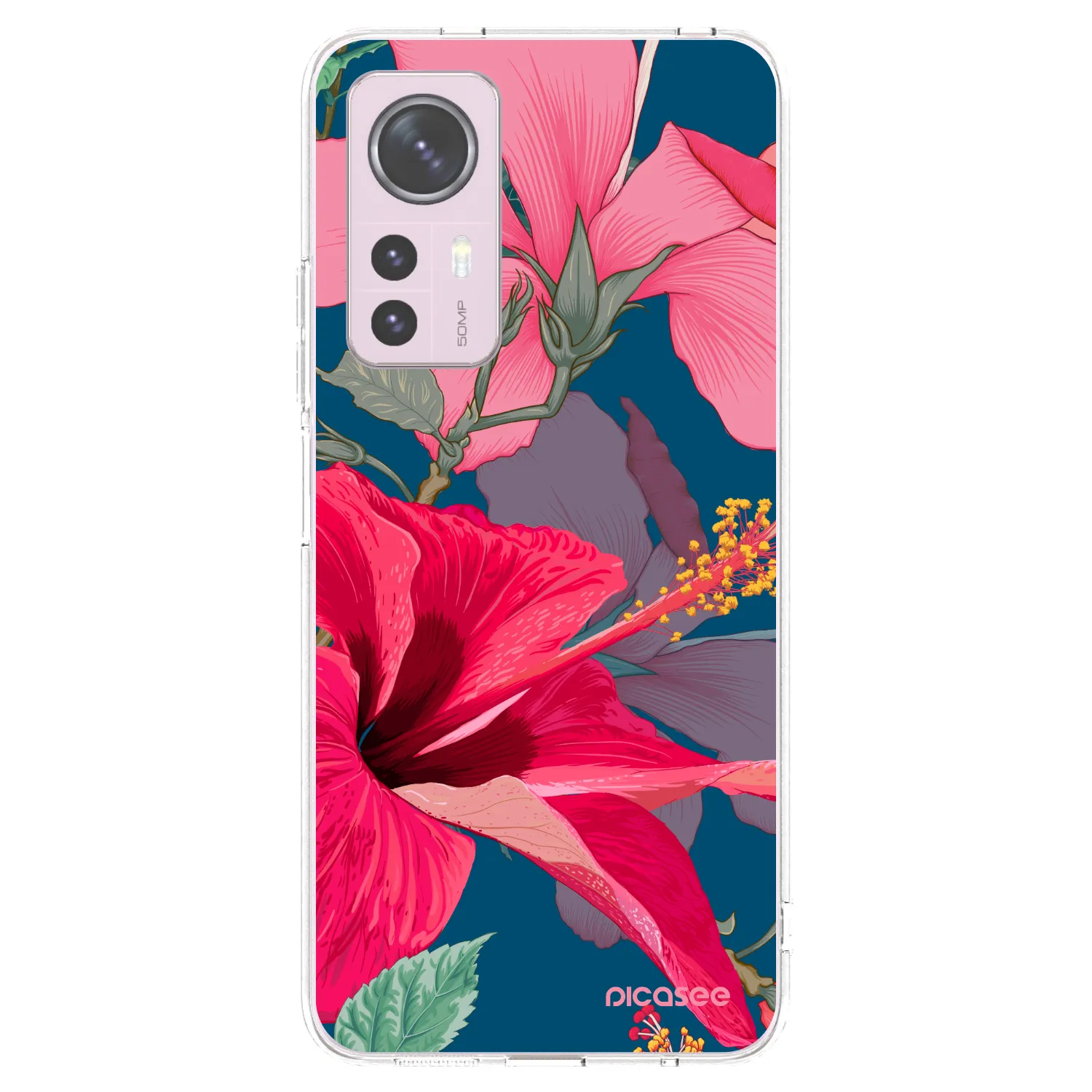 Picasee διαφανής θήκη σιλικόνης Xiaomi 12 - Hibiscus