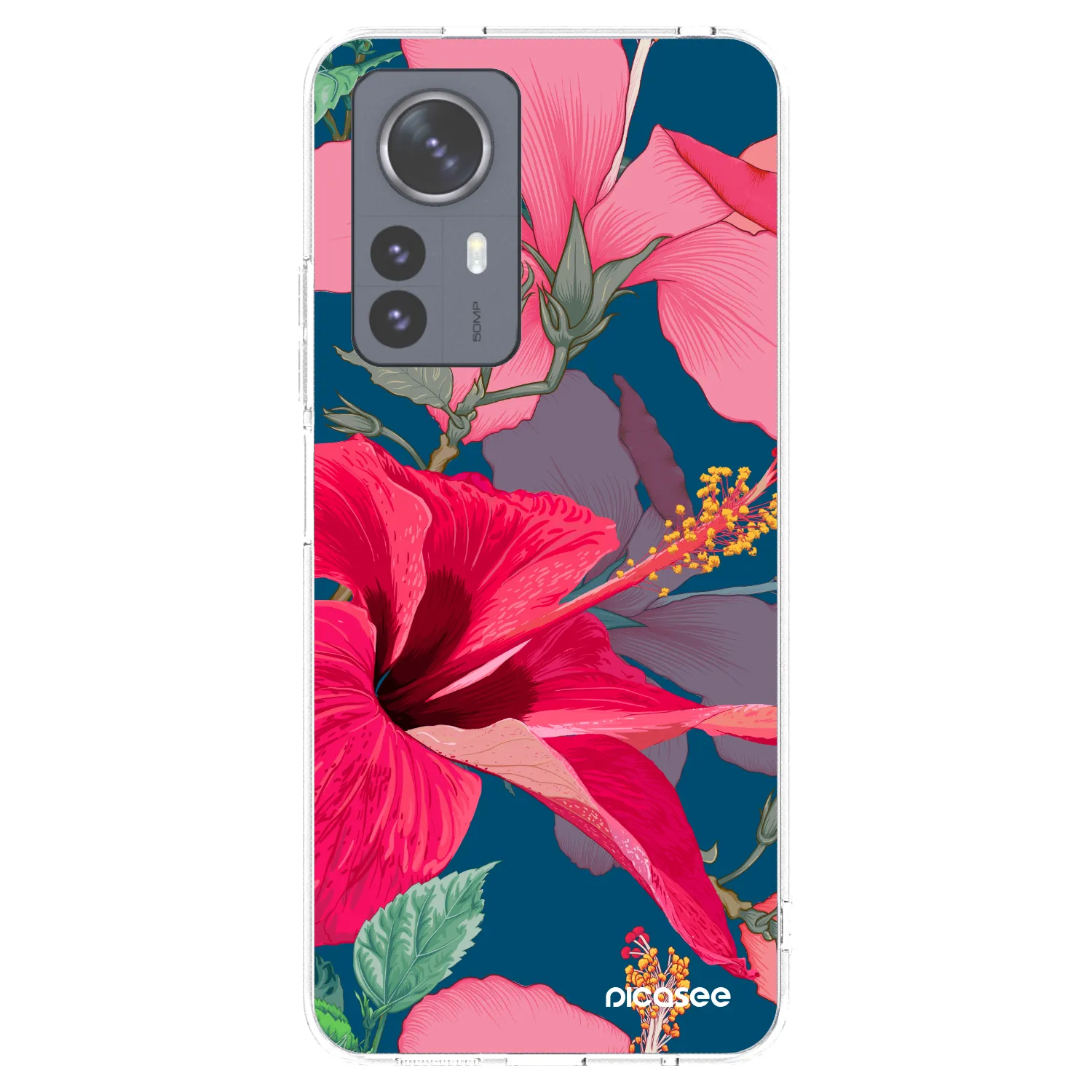 Picasee διαφανής θήκη σιλικόνης Xiaomi 12 Pro - Hibiscus