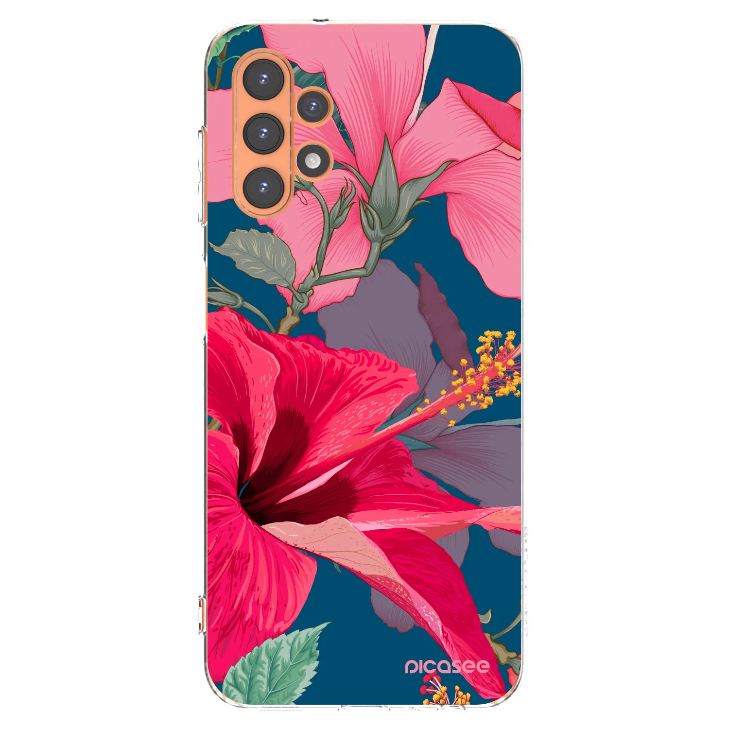 Picasee διαφανής θήκη σιλικόνης Samsung Galaxy A13 4G A135 - Hibiscus