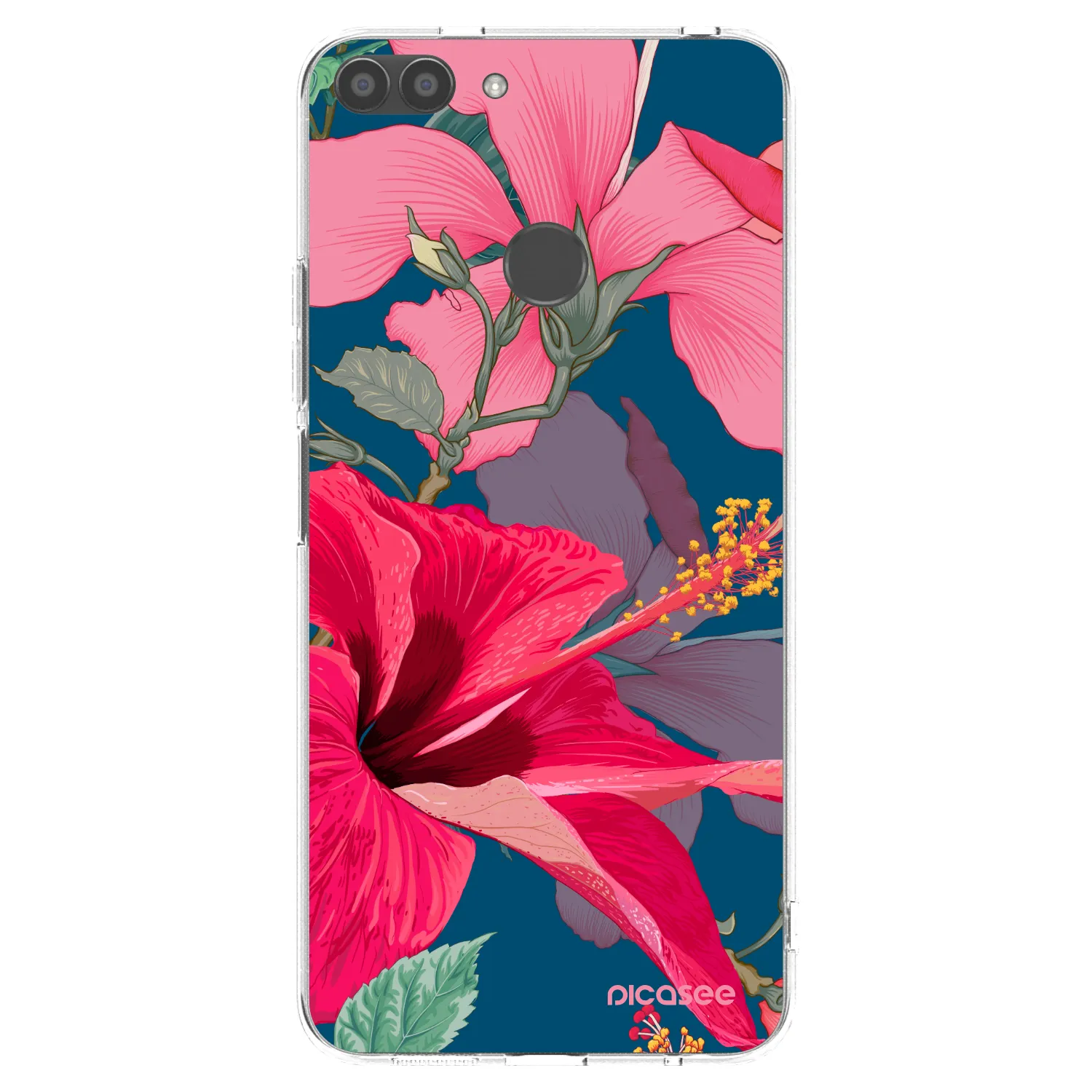 Picasee διαφανής θήκη σιλικόνης Huawei P Smart - Hibiscus