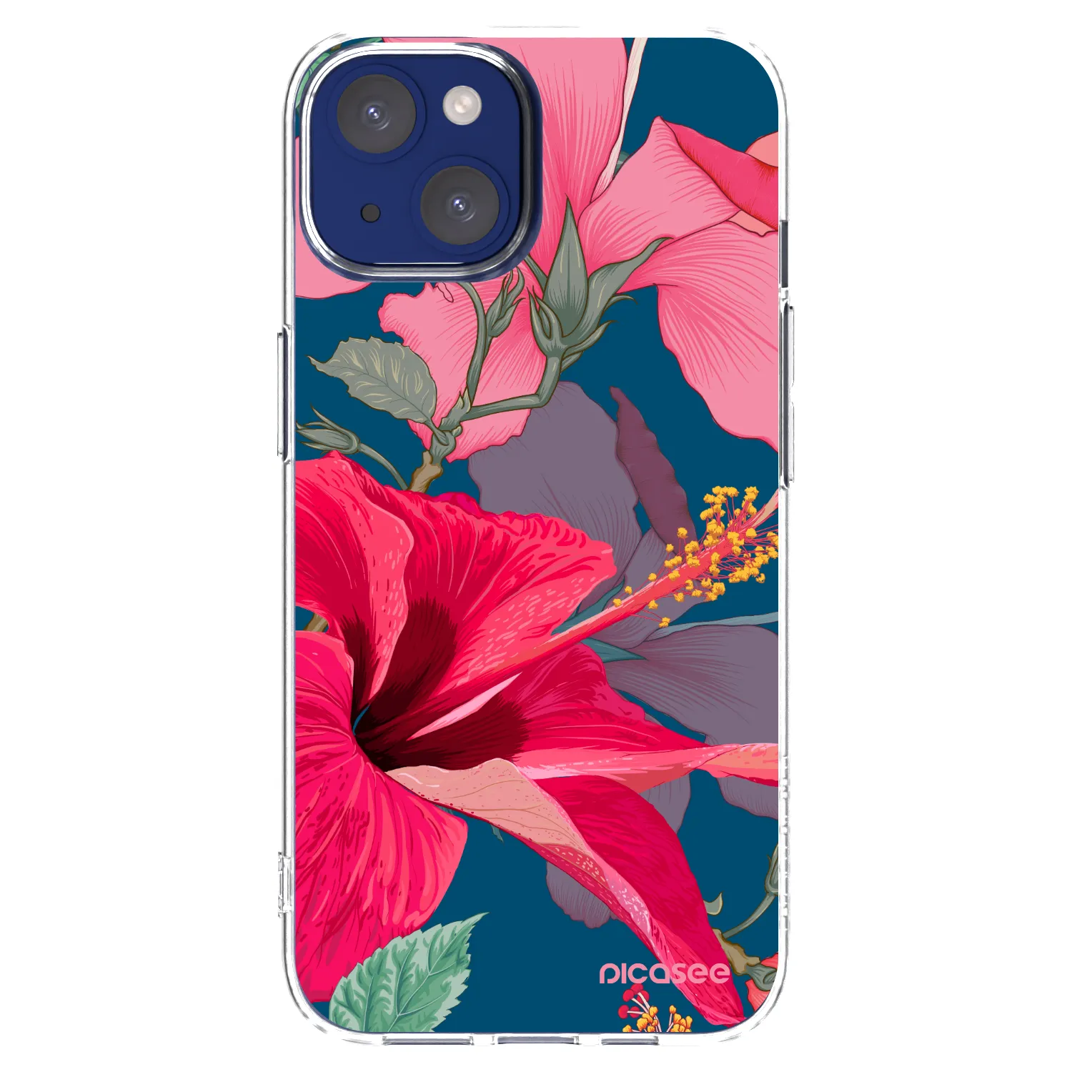 Picasee διαφανής θήκη σιλικόνης Apple iPhone 14 - Hibiscus