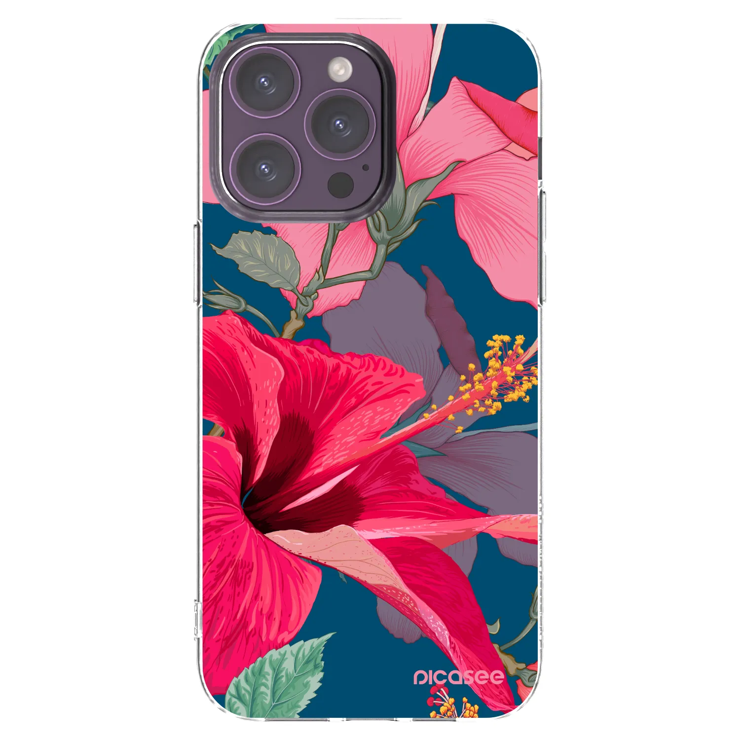 Picasee διαφανής θήκη σιλικόνης Apple iPhone 14 Pro Max - Hibiscus