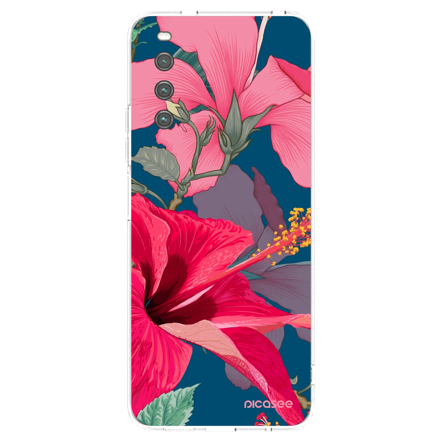 Picasee διαφανής θήκη σιλικόνης Sony Xperia 10 IV 5G - Hibiscus