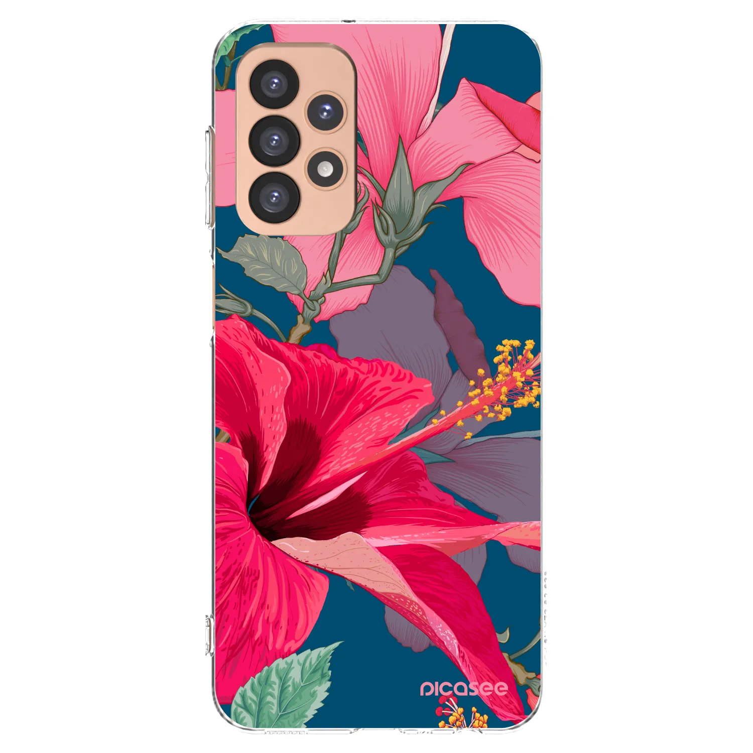 Picasee διαφανής θήκη σιλικόνης Samsung Galaxy A23 A236B 5G - Hibiscus