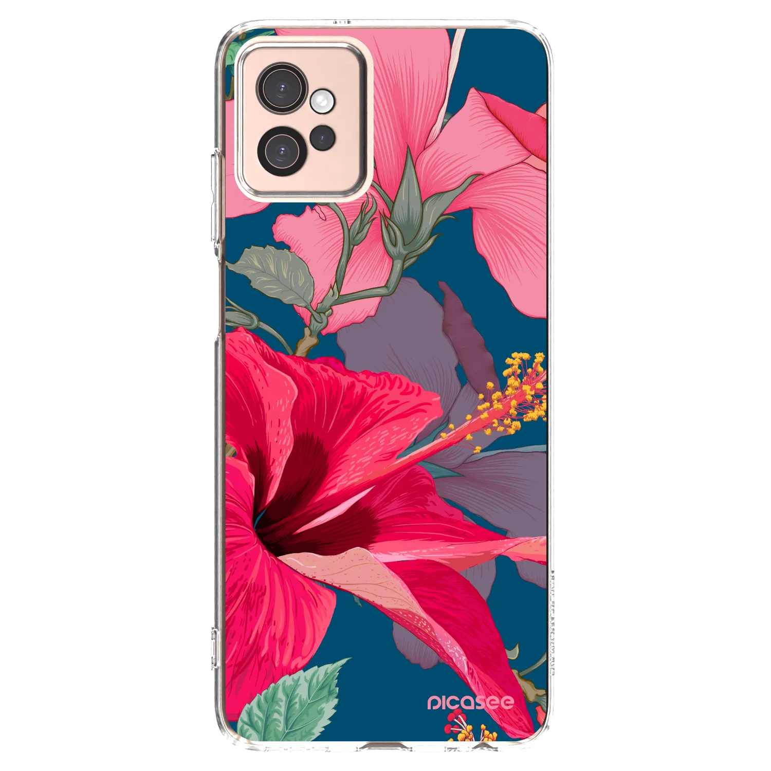 Picasee διαφανής θήκη σιλικόνης Motorola Moto G32 - Hibiscus