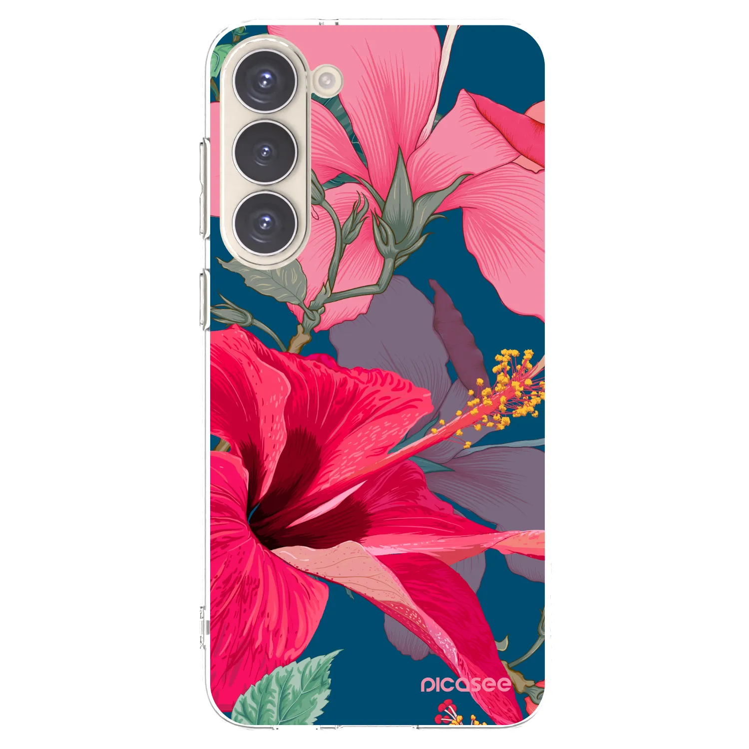 Picasee διαφανής θήκη σιλικόνης Samsung Galaxy S23+ 5G - Hibiscus