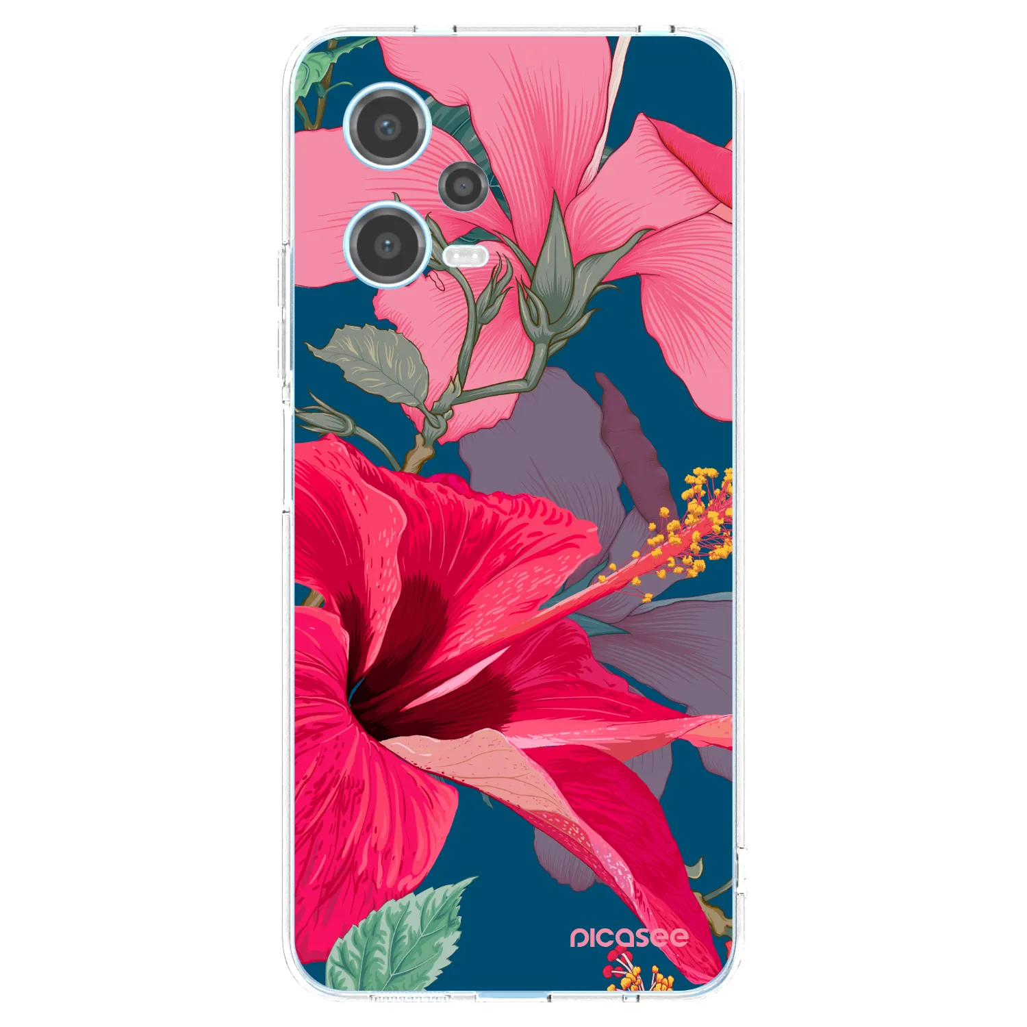 Picasee διαφανής θήκη σιλικόνης Xiaomi Redmi Note 12 5G - Hibiscus