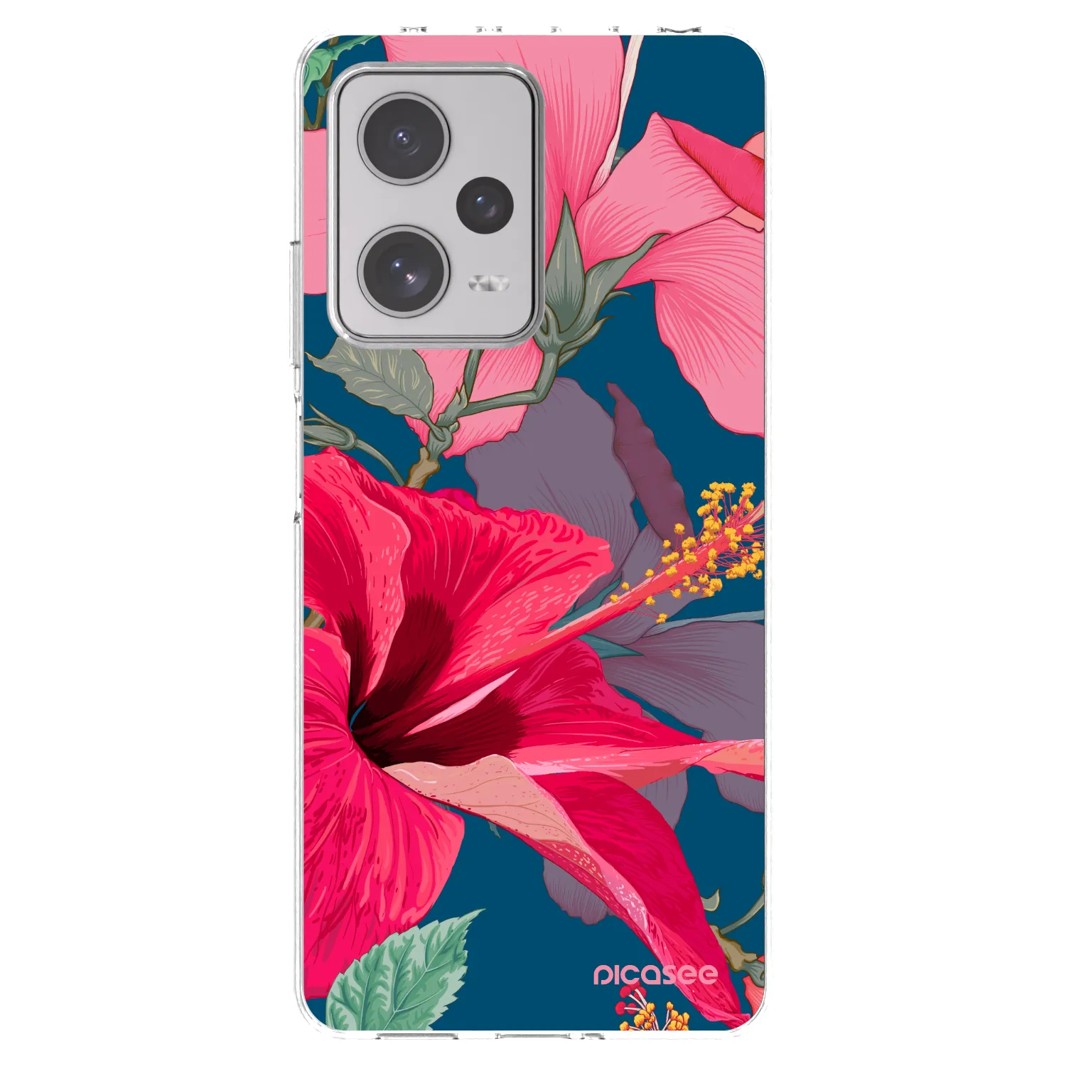 Picasee διαφανής θήκη σιλικόνης Xiaomi Redmi Note 12 Pro+ 5G - Hibiscus