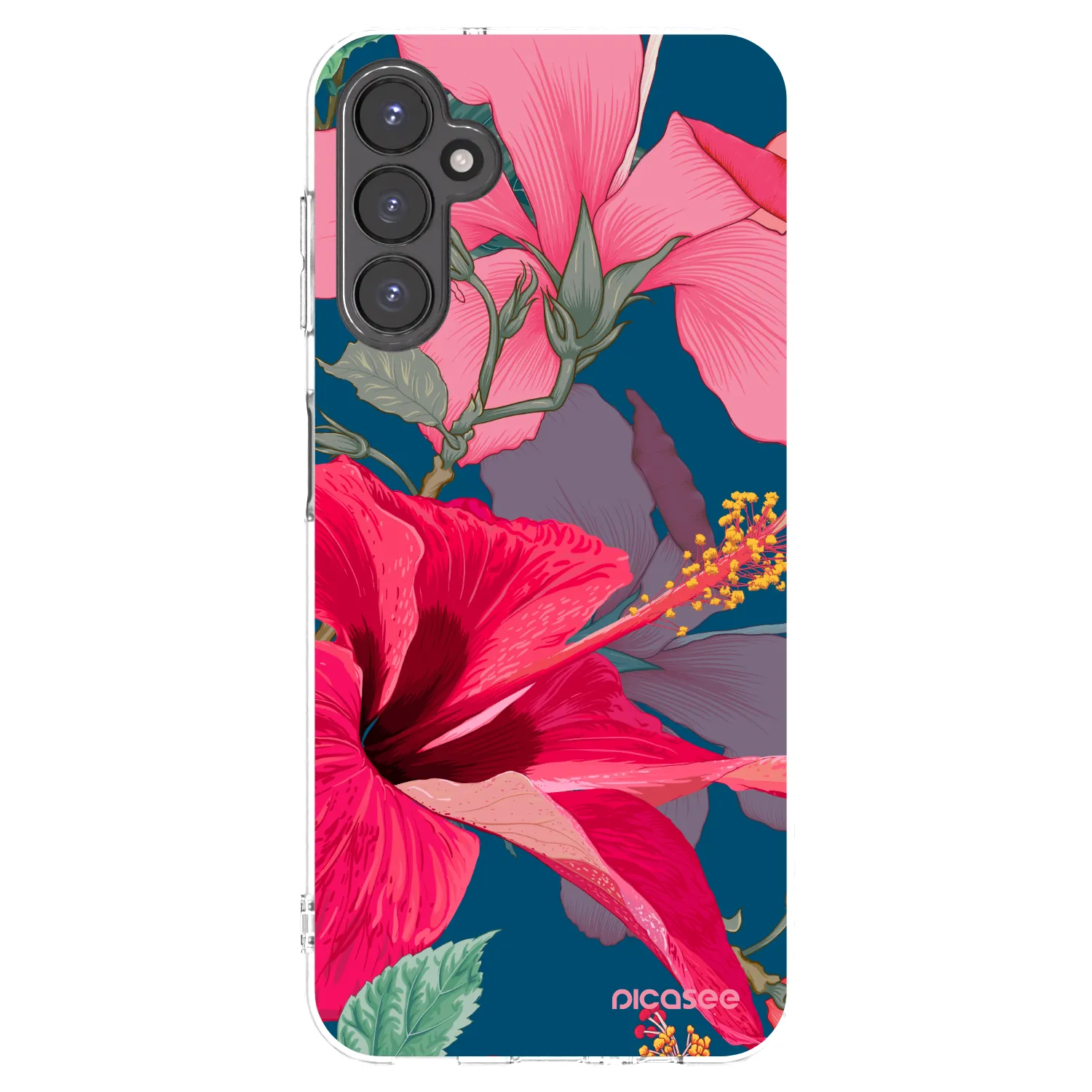 Picasee διαφανής θήκη σιλικόνης Samsung Galaxy A14 4G A145R - Hibiscus