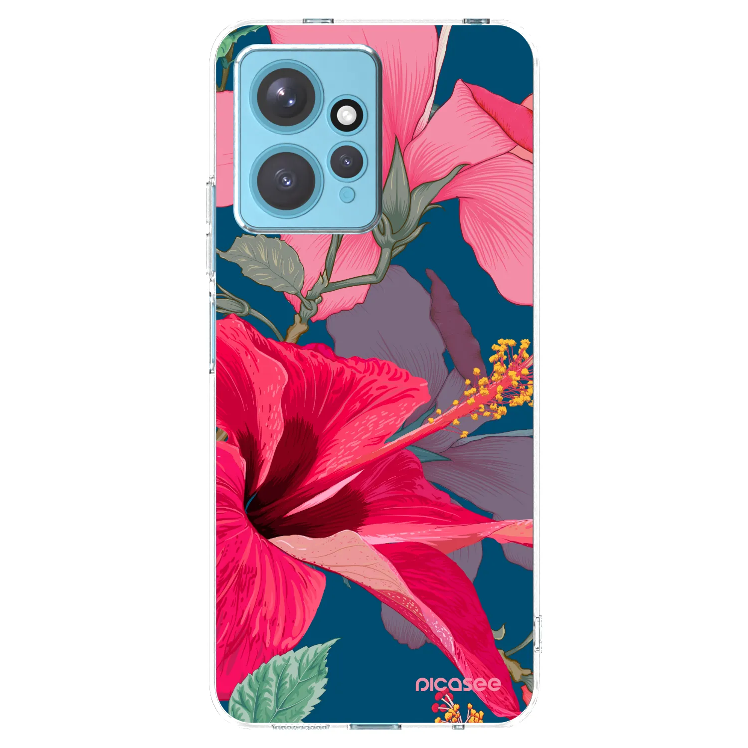 Picasee διαφανής θήκη σιλικόνης Xiaomi Redmi Note 12 4G - Hibiscus