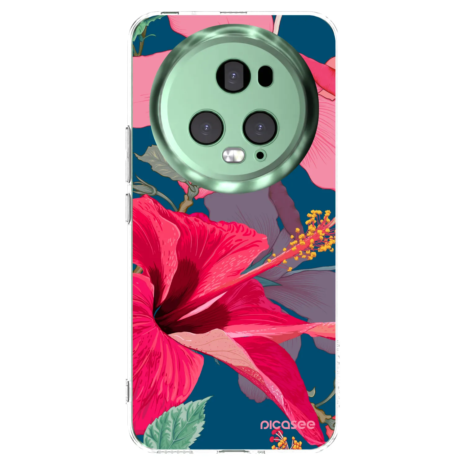 Picasee διαφανής θήκη σιλικόνης Honor Magic5 Pro - Hibiscus