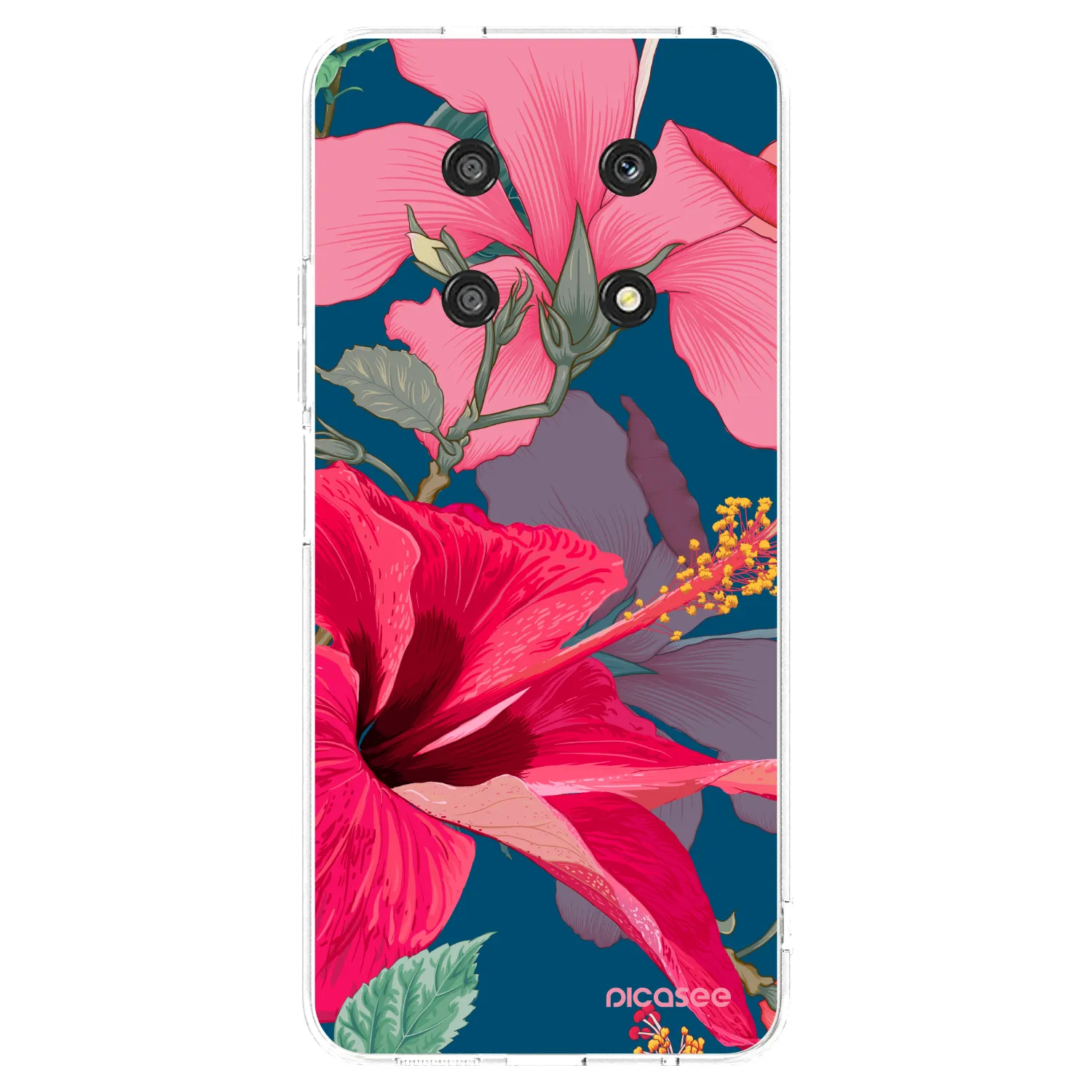 Picasee διαφανής θήκη σιλικόνης Honor Magic4 Lite 5G - Hibiscus