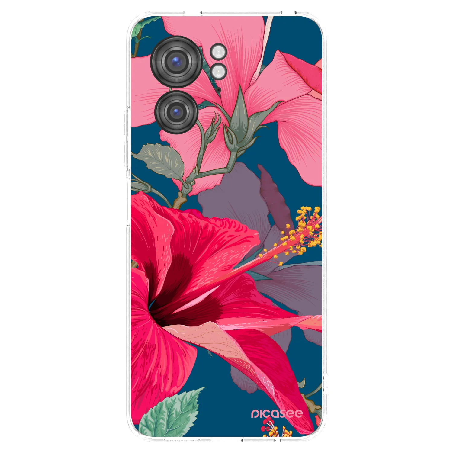 Picasee διαφανής θήκη σιλικόνης Motorola Edge 40 - Hibiscus