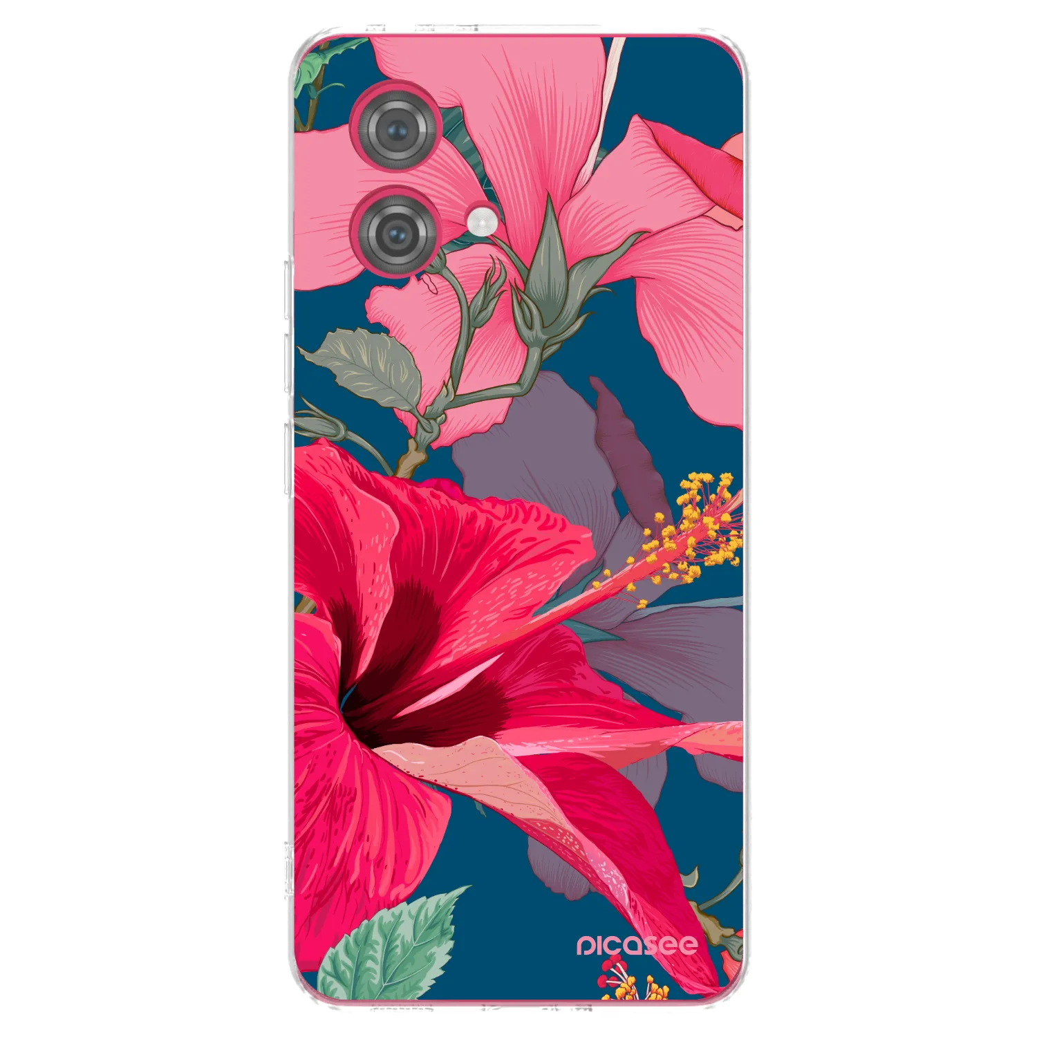 Picasee διαφανής θήκη σιλικόνης Motorola Moto G84 5G - Hibiscus