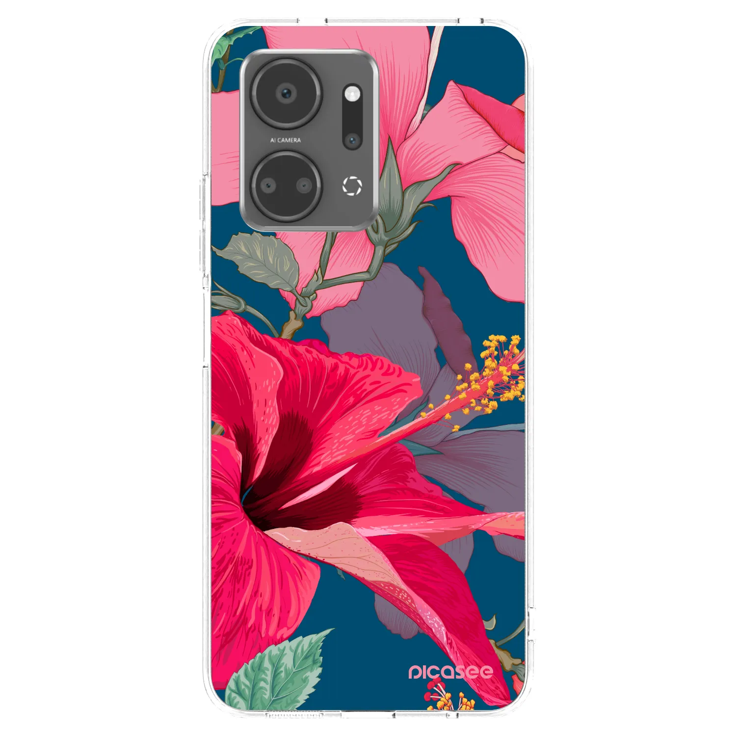 Picasee διαφανής θήκη σιλικόνης Honor X7a - Hibiscus