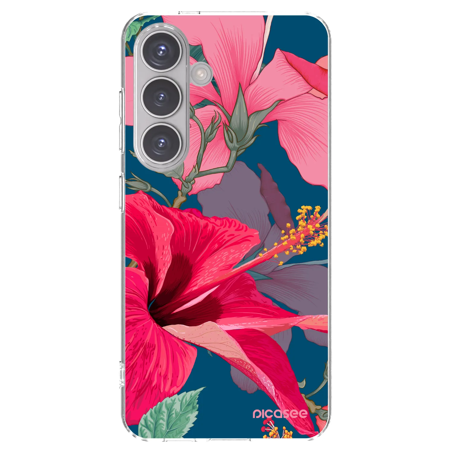 Picasee διαφανής θήκη σιλικόνης Samsung Galaxy S24 S921B 5G - Hibiscus