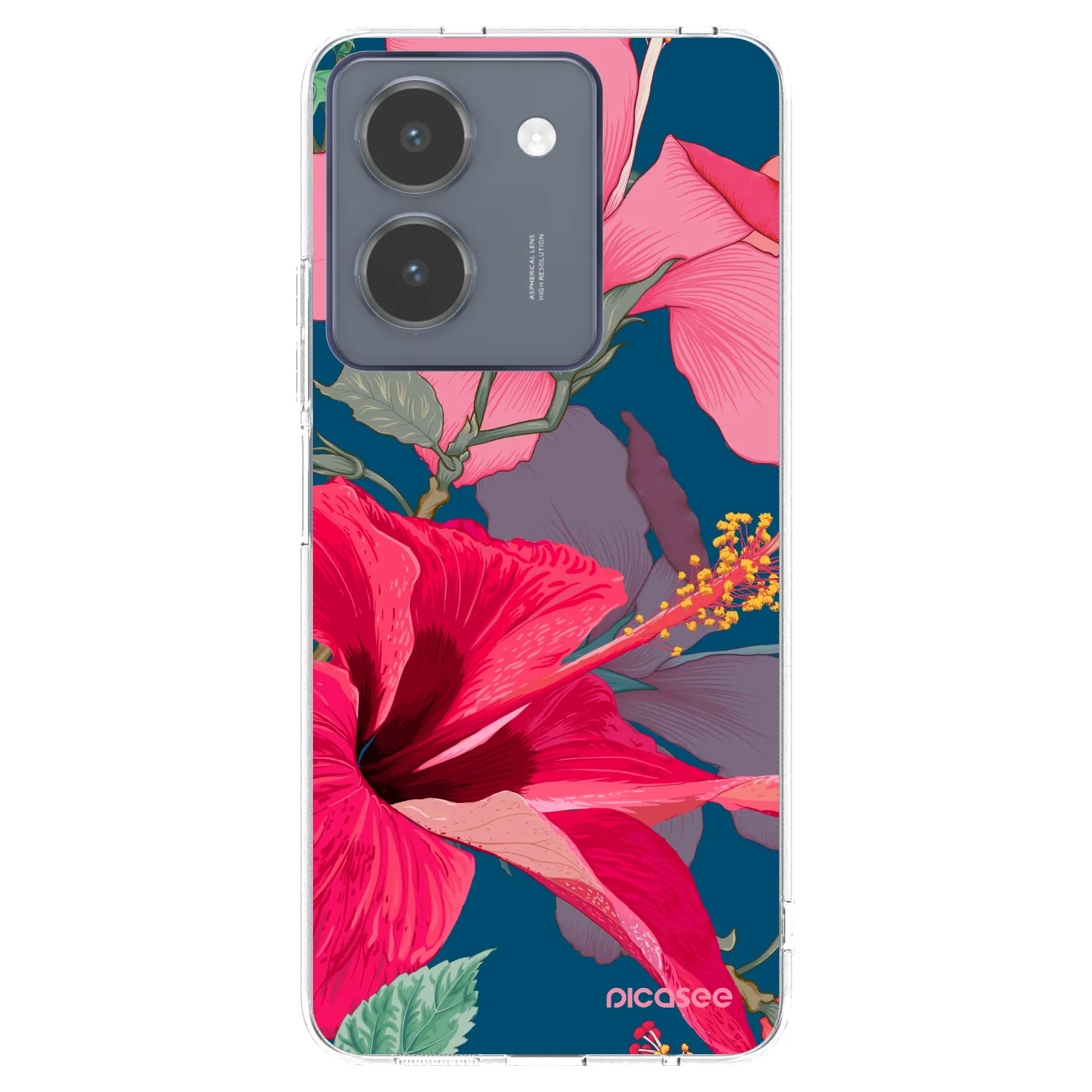 Picasee διαφανής θήκη σιλικόνης Vivo Y36 4G - Hibiscus