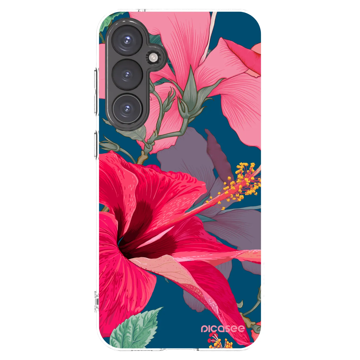 Picasee διαφανής θήκη σιλικόνης Samsung Galaxy S23 FE S711B - Hibiscus