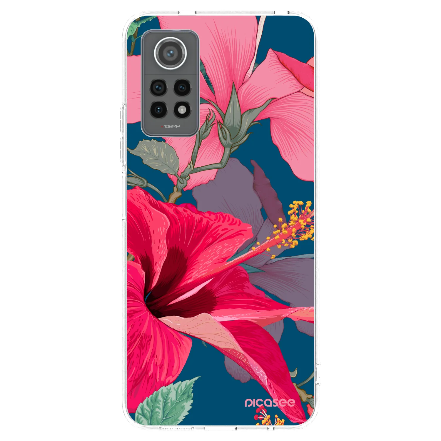 Picasee διαφανής θήκη σιλικόνης Xiaomi Redmi Note 12 Pro 4G - Hibiscus
