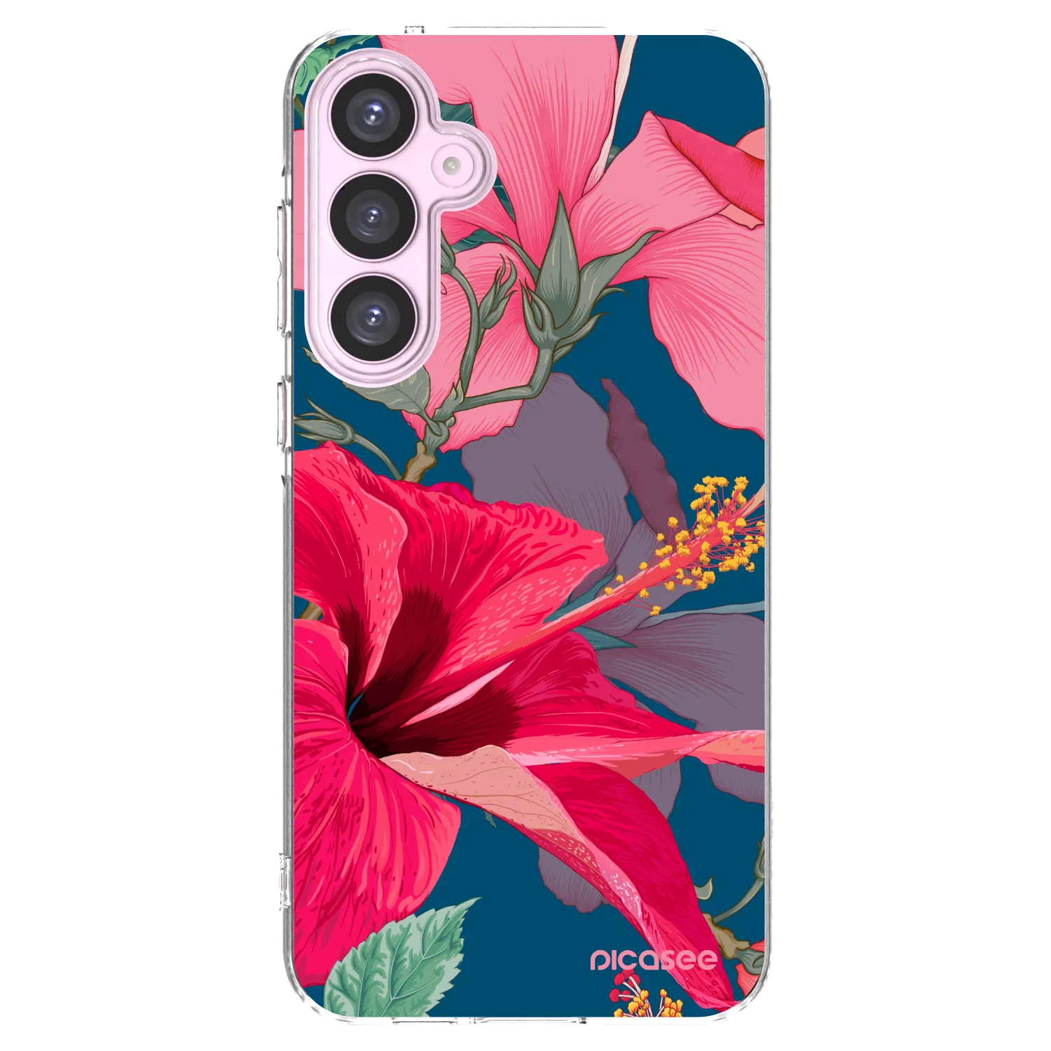 Picasee διαφανής θήκη σιλικόνης Samsung Galaxy A55 5G A556B - Hibiscus