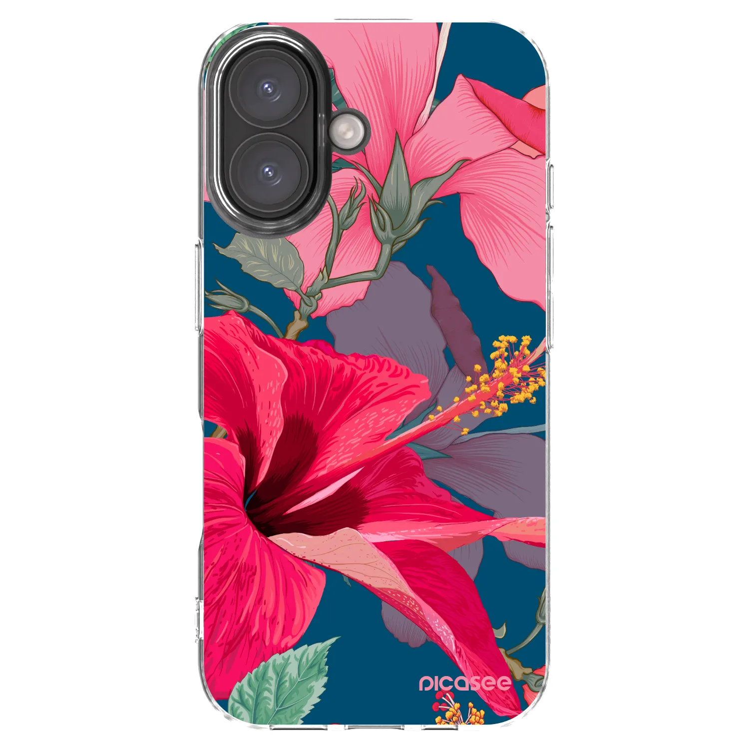 Picasee διαφανής θήκη σιλικόνης Apple iPhone 16 - Hibiscus
