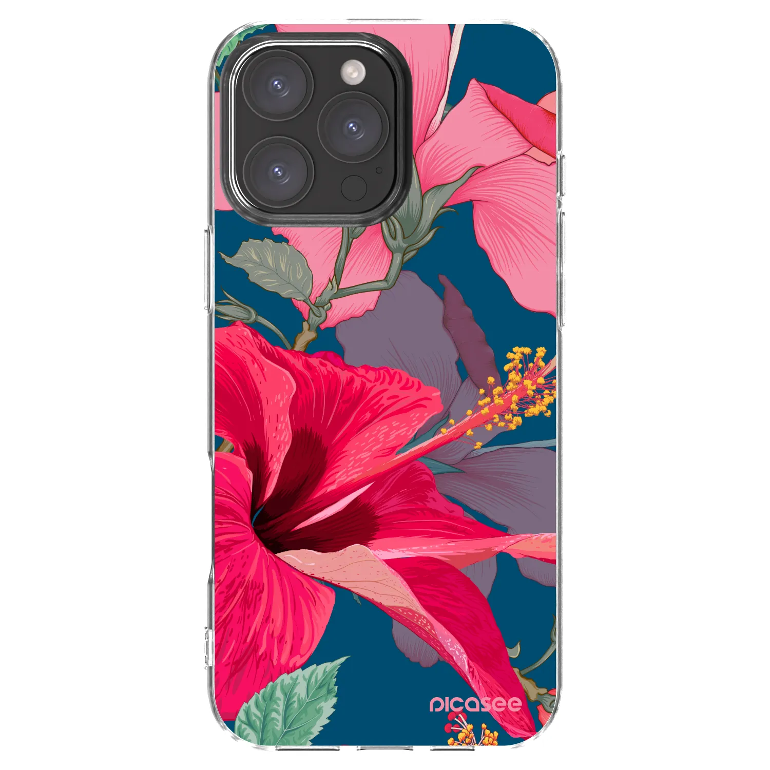 Picasee διαφανής θήκη σιλικόνης Apple iPhone 16 Pro Max - Hibiscus