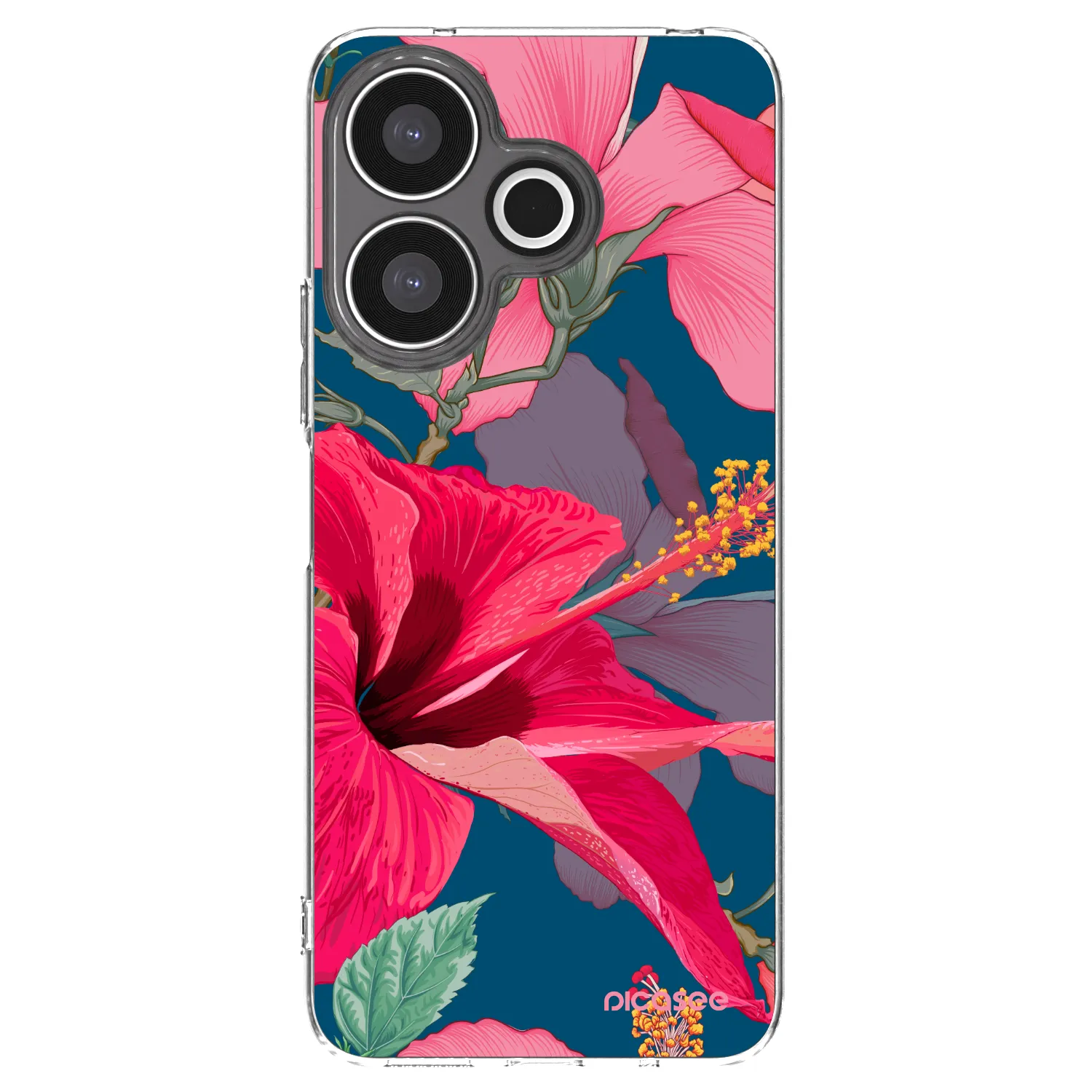 Picasee διαφανής θήκη σιλικόνης Xiaomi Redmi 13 4G - Hibiscus