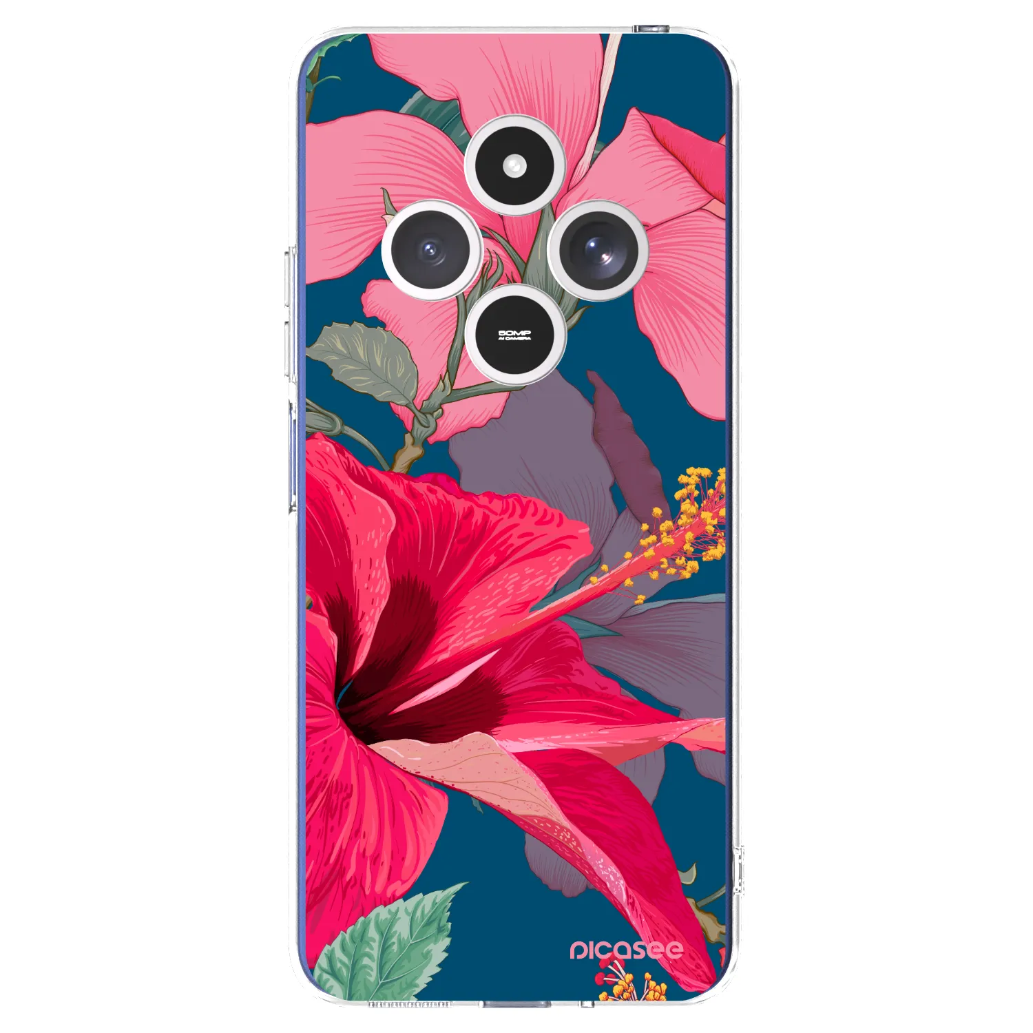 Picasee διαφανής θήκη σιλικόνης Xiaomi Redmi 14C - Hibiscus