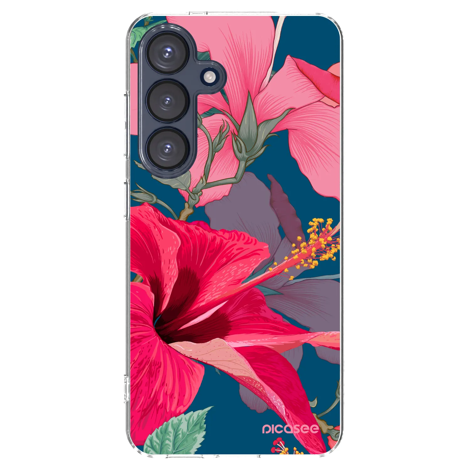 Picasee διαφανής θήκη σιλικόνης Samsung Galaxy S25 5G - Hibiscus