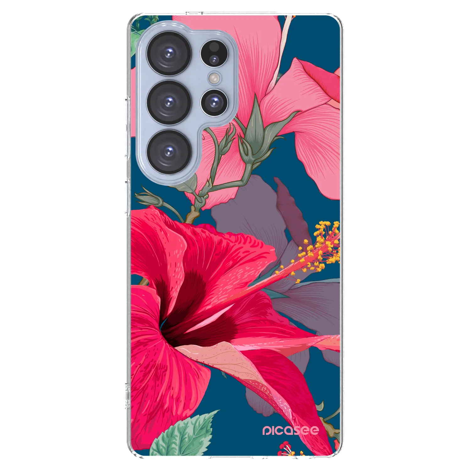 Picasee διαφανής θήκη σιλικόνης Samsung Galaxy S25 Ultra 5G - Hibiscus